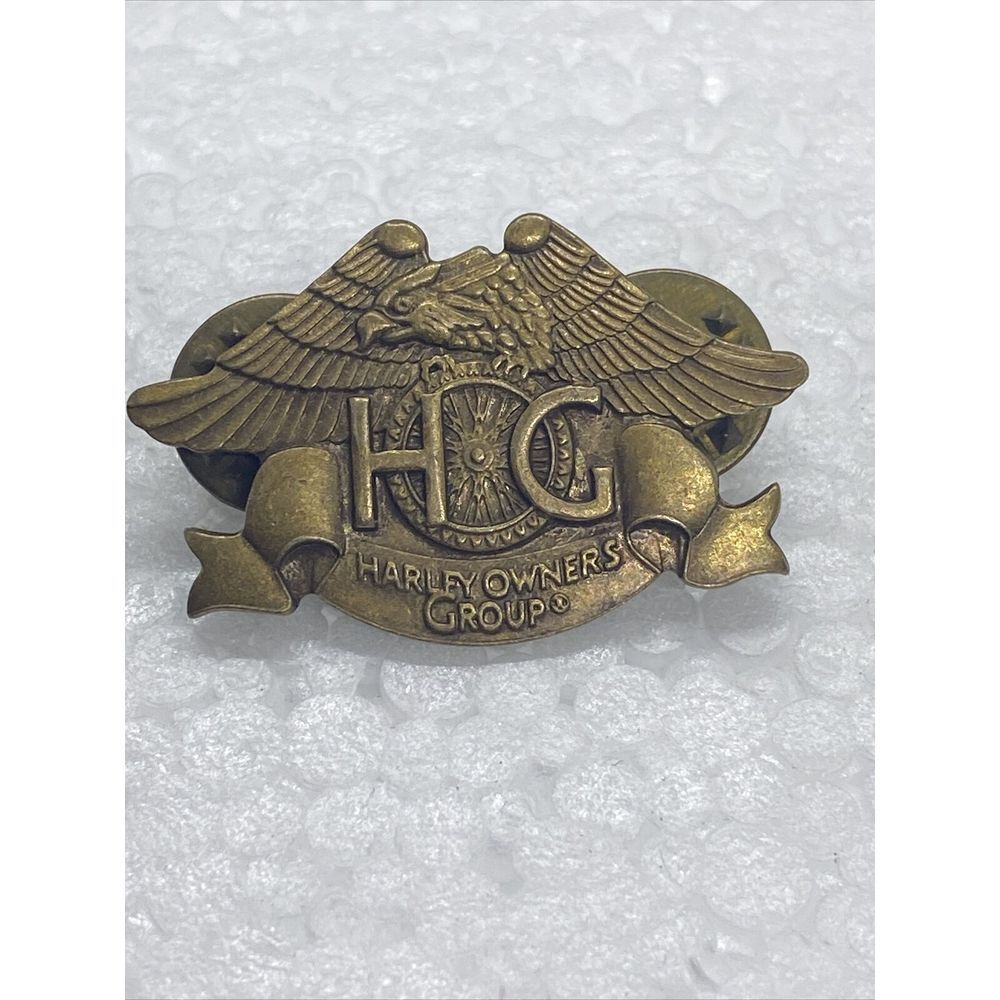 Vintage 1983 Harley Davidson Motorcycle Harley Owners Group Biker Lapel Pin
